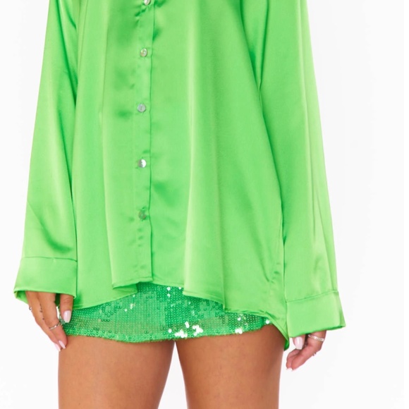 Show Me Your MuMu All Night Skort in Bright Green sz xs - Picture 5 of 6